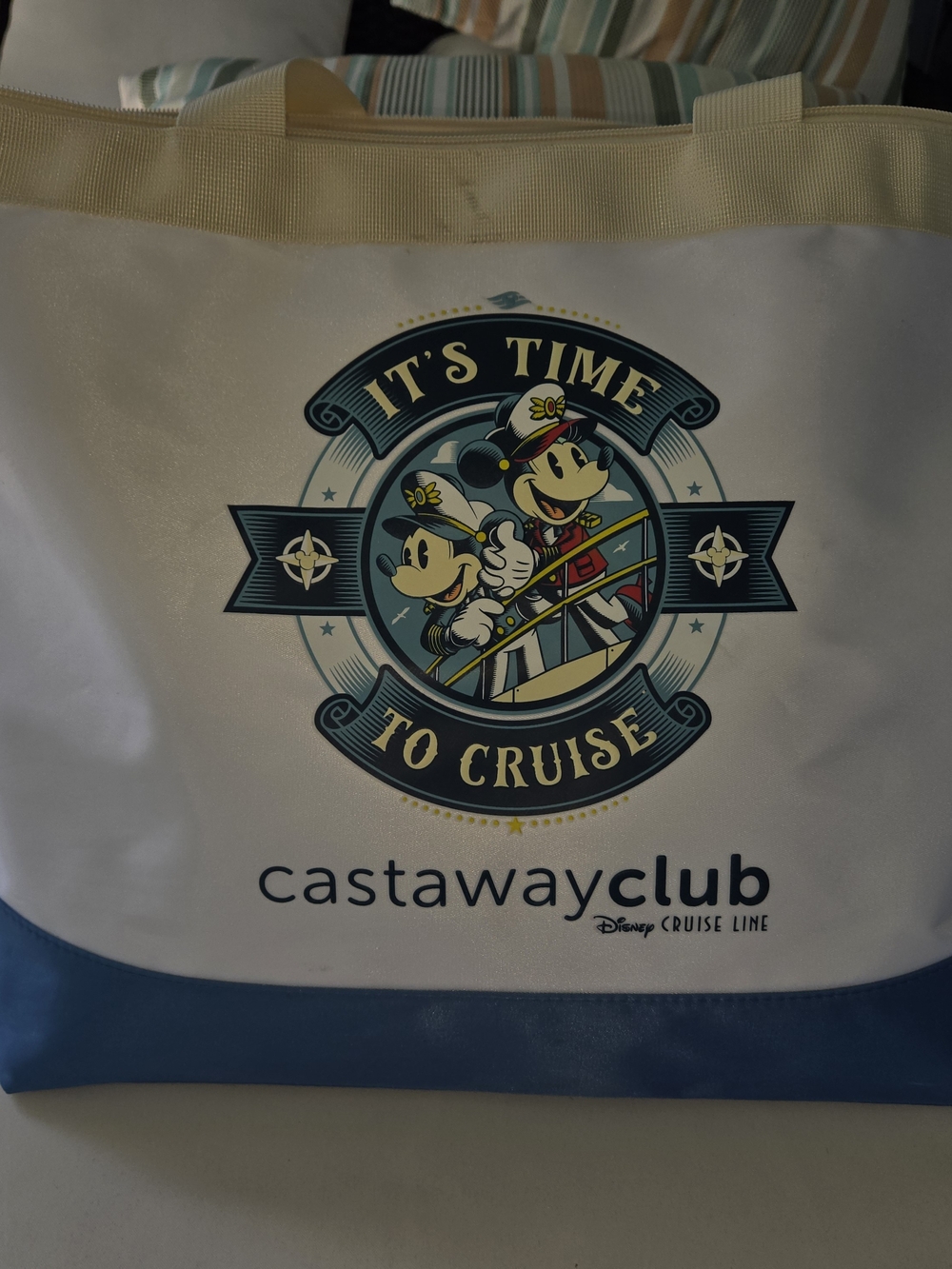 Disney Castaway Club Cruise Tote - Cream & Blue - Picture 5 of 5